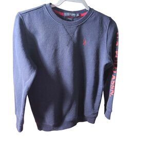 U.S. Polo Assn. Navy Blue Crewneck Sweatshirt Large Cotton/Polyester